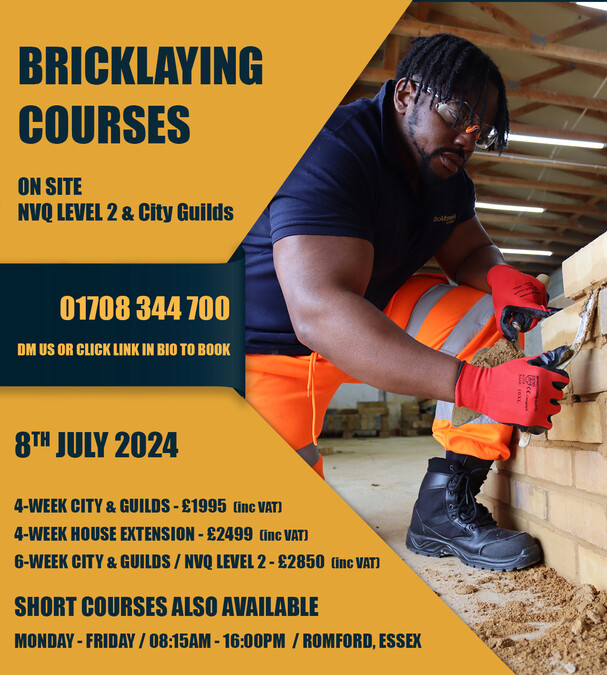 NVQ Level 2 / City & Guilds Bricklaying Courses - Next Monday 8th July