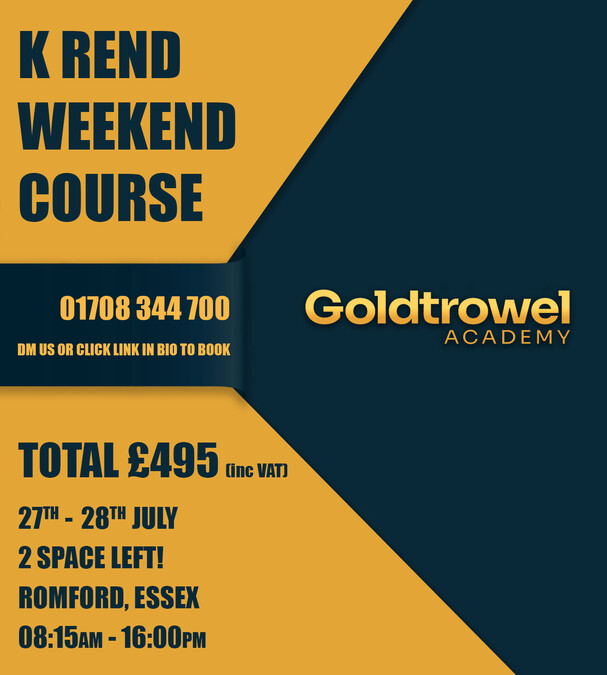 K Rend Course - Starting 27th July 2024 